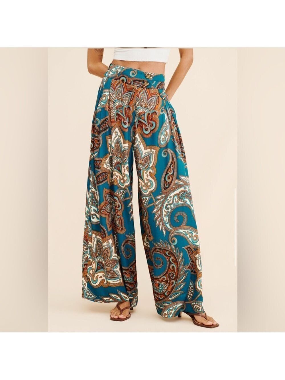 Farm Rio Leopard Paisley Pants - Picture 7 of 11